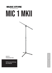 music store Mic 1 MKII Bedienungsanleitung