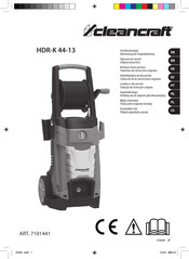 CleanCraft HDR-K 44-13 Übersetzung Der Originalanleitun