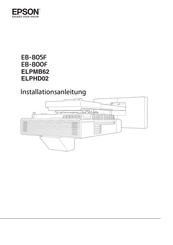 Epson EB-805F Installationsanleitung
