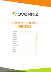 Overkiz Hattara DIN Rail MR-ZWE Installationsanleitung