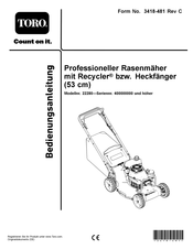 Toro Recycler 22280 Bedienungsanleitung