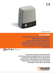 Roger Technology M30 Serie Anweisungen Und Hinweise Für Den Installateur