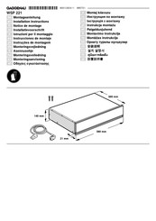 Gaggenau WSP 221 Montageanleitung