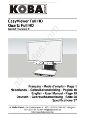 Koba Vision EasyViewer Full HD Vocatex 3 Gebrauchsanweisung