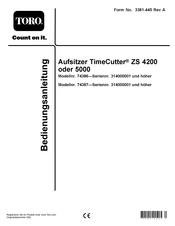 Toro TimeCutter ZS 5000 74387 Bedienungsanleitung