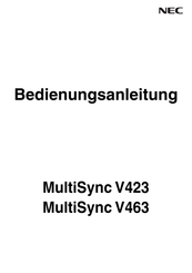 NEC MultiSync V423 Bedienungsanleitung