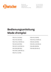 Bartscher 100.318 Benutzungs/Wartungsanleitung
