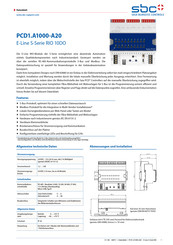 Saia Burgess Controls PCD1.A1000-A20 Datenblatt