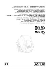 DAB MCE-22/C Installations- Und Wartungsanleitungen