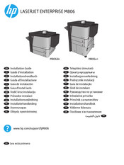 HP LASERJET ENTERPRISE M806x+ Installationshandbuch