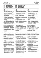 Pilz PNOZ XV2.1P Betriebsanleitung