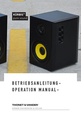 Thonet & Vander KÜRBIS pure sound Betriebsanleitung