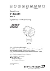 Endress+Hauser Deltapilot S FMB70 Kurzanleitung