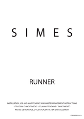SIMES Runner 1000mm Installations-, Bedienungs- Und Wartungsanleitung
