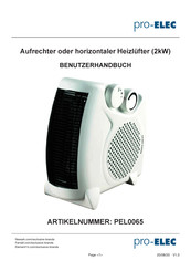 Pro-Elec PEL0065 Benutzerhandbuch
