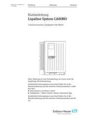 Endress+Hauser Liquiline System CA80NO Kurzanleitung