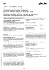 steute RF 98 SW915 Montage- Und Anschlussanleitung