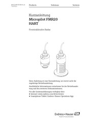 Endress+Hauser Micropilot FMR20 HART Kurzanleitung