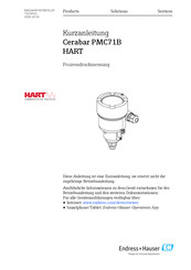 Endress+Hauser Cerabar PMC71B Kurzanleitung
