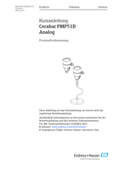 Endress+Hauser Cerabar PMP51B Kurzanleitung