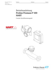 Endress+Hauser Proline t-mass F 500 HART Betriebsanleitung