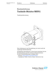 Endress+Hauser Tankside Monitor NRF81 Kurzanleitung