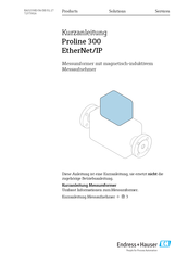 Endress+Hauser Proline 300 EtherNet/IP Kurzanleitung