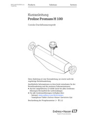 Endress+Hauser Proline Promag H 100 Kurzanleitung