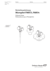 Endress+Hauser Micropilot FMR54 Betriebsanleitung