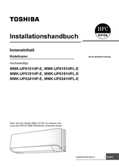 Toshiba MMK-UP0181HPL-E Installationshandbuch