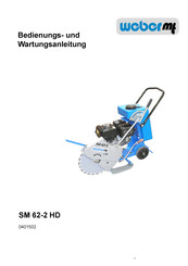 Weber mt SM 62-2 HD Bedienungs- Und Wartungsanleitung