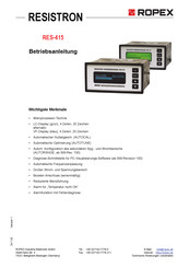 Ropex Resistron RES-415 Betriebsanleitung