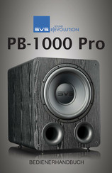 SVS Sound Revolution PB-1000 Pro Bedienerhandbuch