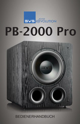 SVS Sound Revolution PB-2000 Pro Bedienerhandbuch