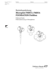 Endress+Hauser Micropilot FMR54 FOUNDATION Fieldbus Betriebsanleitung