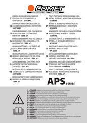 Comet APS SERIE Gebrauch, Anweisungen Für Den Zusam-Menbau Und Die Wartung