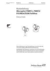 Endress+Hauser Micropilot FMR52 FOUNDATION Fieldbus Kurzanleitung