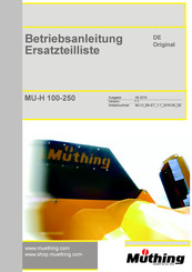 Müthing MUH 160-31 Betriebsanleitung/Ersatzteilliste