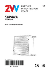 2VV SAVANA INOX Plus Installation Und Bedienung