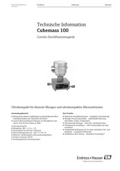 Endress+Hauser Cubemass 100 Technische Information