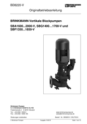 Brinkmann SBF1350-V Originalbetriebsanleitung