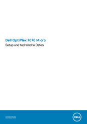 Dell OptiPlex 7070 Micro Einrichtung Und Technische Daten