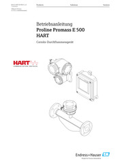 Endress+Hauser Proline Promass E 500 HART Betriebsanleitung