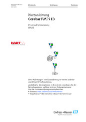 Endress+Hauser Cerabar PMP71B Kurzanleitung