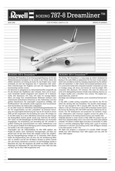 REVELL BOEING 787-8 Dreamliner Montageanleitung