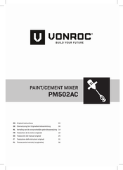 VONROC PM502AC Bersetzung Der Originalbetriebsanleitung