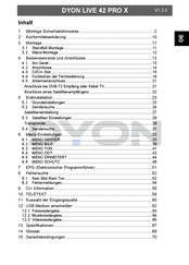 Dyon LIVE 42 PRO X Bedienungsanleitung