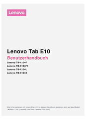 Lenovo Tab E10 Benutzerhandbuch