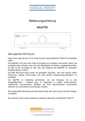 Musical Fidelity M6sPRE Bedienungsanleitung