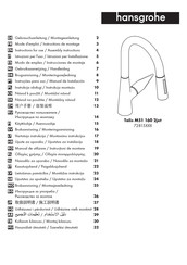 HANSGROHE Talis M51 160 2jet 72815-Serie Gebrauchsanleitung, Montageanleitung